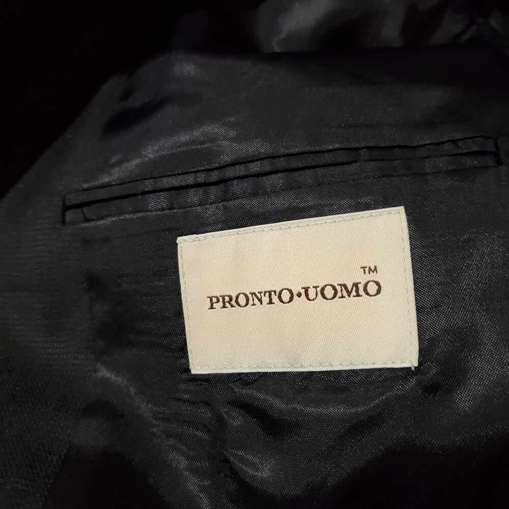 Pronto Uomo Vintage Mens Worsted Wool Blazer Sportcoat Jacket Size 42 Tall - Picture 12 of 13